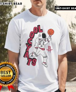 Nice Houston Rockets Stadium Essentials NBA x Staycool mascot t-shirt featuring vibrant team colors and logo design.