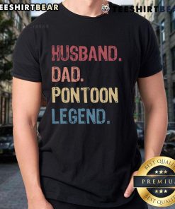 Nice Husband Dad Pontoon Legend T-Shirt featuring a fun boat graphic, perfect for proud dads who love pontoon boating.