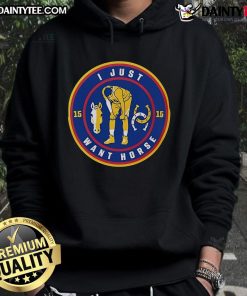 Cozy Nikola Jokic hoodie featuring a 'Nice, I Just Want Horse' design perfect for Denver Nuggets fans and basketball lovers.