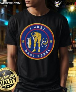 Nice I Just Want Horse Nikola Jokic T-Shirt featuring a graphic design celebrating the NBA star and his iconic phrase.