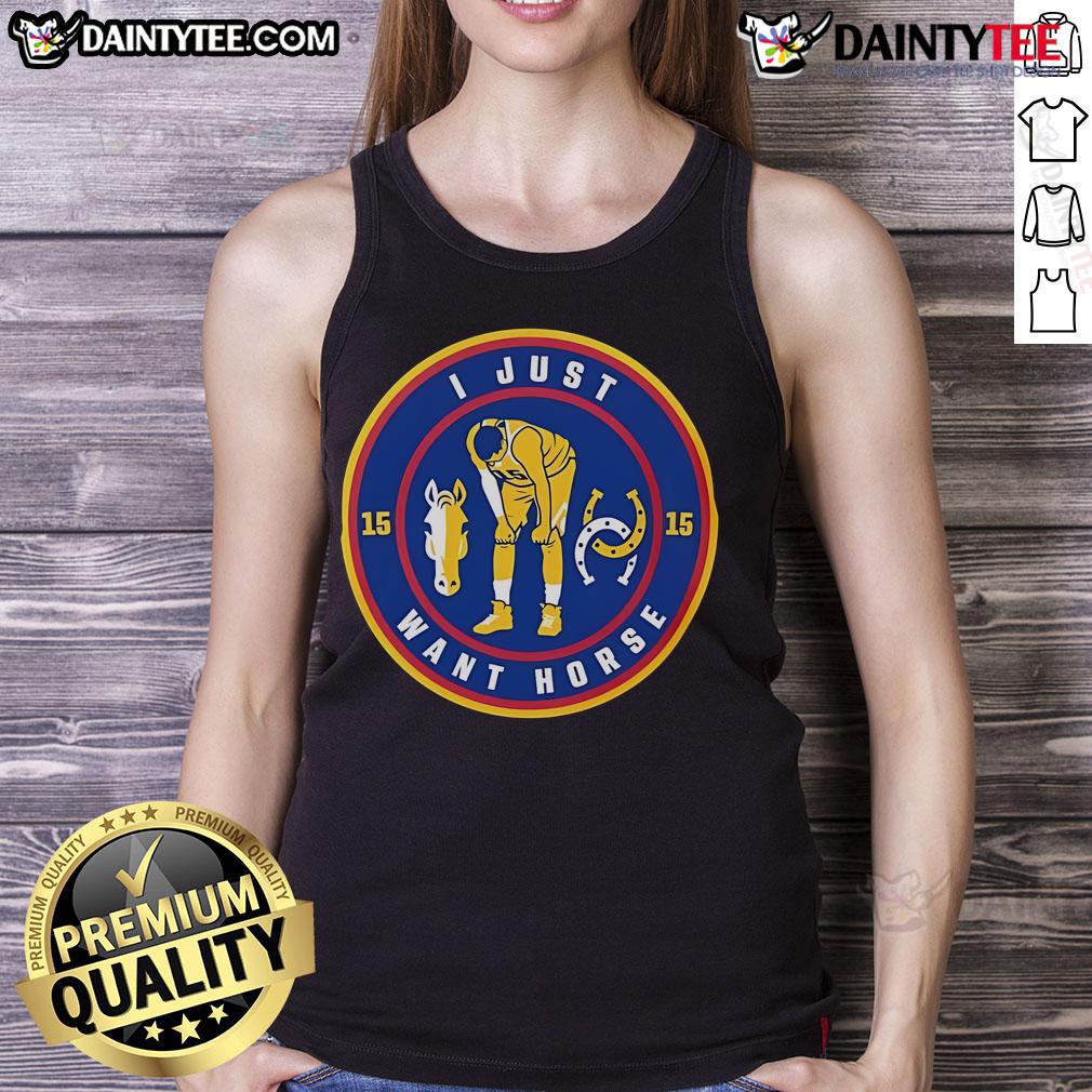 Nice I Just Want Horse Nikola Jokic Tank Top Stylish Nikola Jokic tank top featuring a horse design, perfect for fans of the Denver Nuggets and basketball enthusiasts.