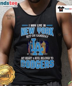 Stylish Dodgers tank top for fans who live in New York but cheer for the team on game day, showcasing team spirit.