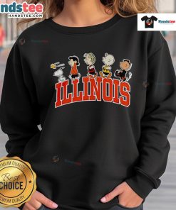 Cozy Nice Illinois Arch Snoopy sweatshirt featuring a vibrant graphic of Snoopy under the iconic Illinois arch.