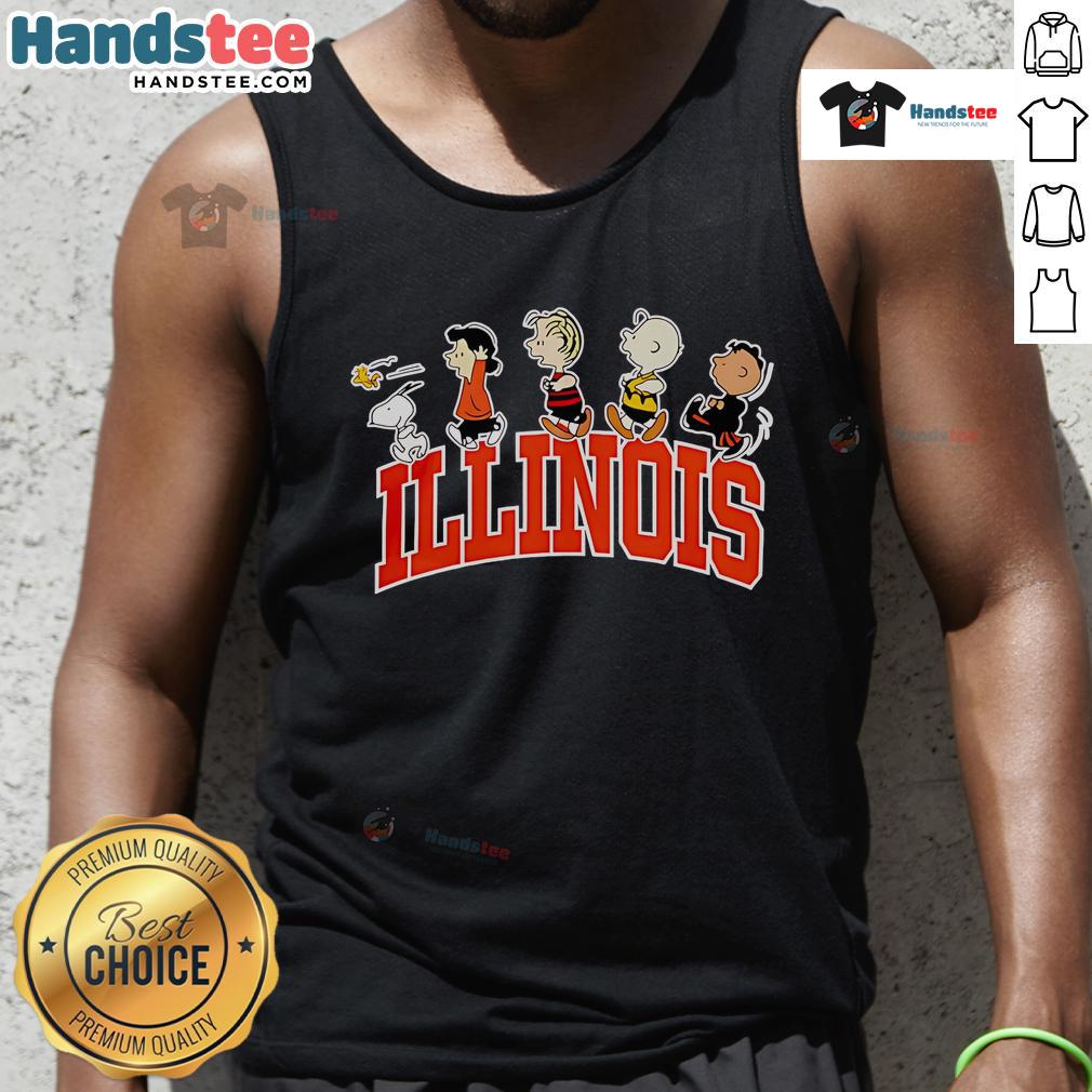 Nice Illinois Arch Snoopy Tank Top Stylish Nice Illinois Arch Snoopy tank top featuring a vibrant design, perfect for casual summer wear.