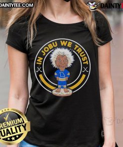 Alt Text: Nice In Jobu We Trust Louis Hockey Ladies Tee featuring a stylish design for female hockey fans.