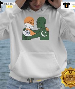 Comfortable Nice India-Pakistan Peace No War Hoodie featuring a vibrant design promoting harmony between nations.