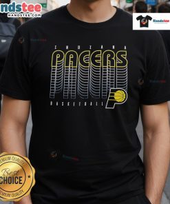 Nice Indiana Pacers 2025 NBA Playoffs Basketball Repeat T-Shirt featuring team colors and logo, perfect for fans.