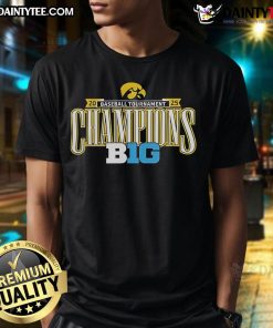 Nice Iowa Hawkeyes 2025 Big Ten Conference Baseball Champions T-Shirt featuring team colors and logo.