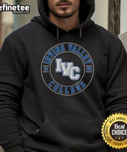 Vintage hoodie featuring the Nice Irvine Valley College arch design, perfect for alumni and college apparel enthusiasts.