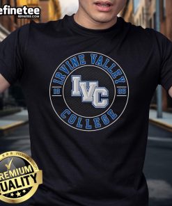 Alt Text: Vintage Irvine Valley College arch t-shirt featuring classic design and comfortable fit, perfect for college fans.