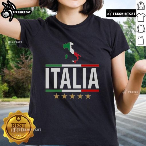 Nice Italia Italy Soccer Football Champions Ladies Tee showcasing vibrant design for female soccer fans.
