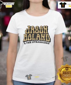 Nice Jason Boland & The Stragglers logo on a stylish ladies tee, perfect for fans of country music.