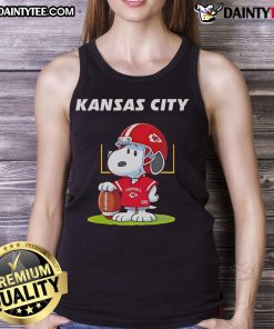 2025 Nice Kansas City Chiefs X Peanuts Day tank top featuring vibrant graphics for fans and collectors.