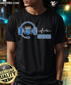 Alt Text: Kansas City Royals Dispatcher Heartbeat T-Shirt featuring a stylish design for loyal fans of the MLB team.