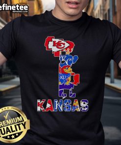 Nice Kansas State Sports Map T-Shirt featuring a vibrant design showcasing Kansas State University sports teams.