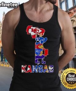 Stylish tank top featuring a Kansas State sports map design, perfect for fans and casual wear.