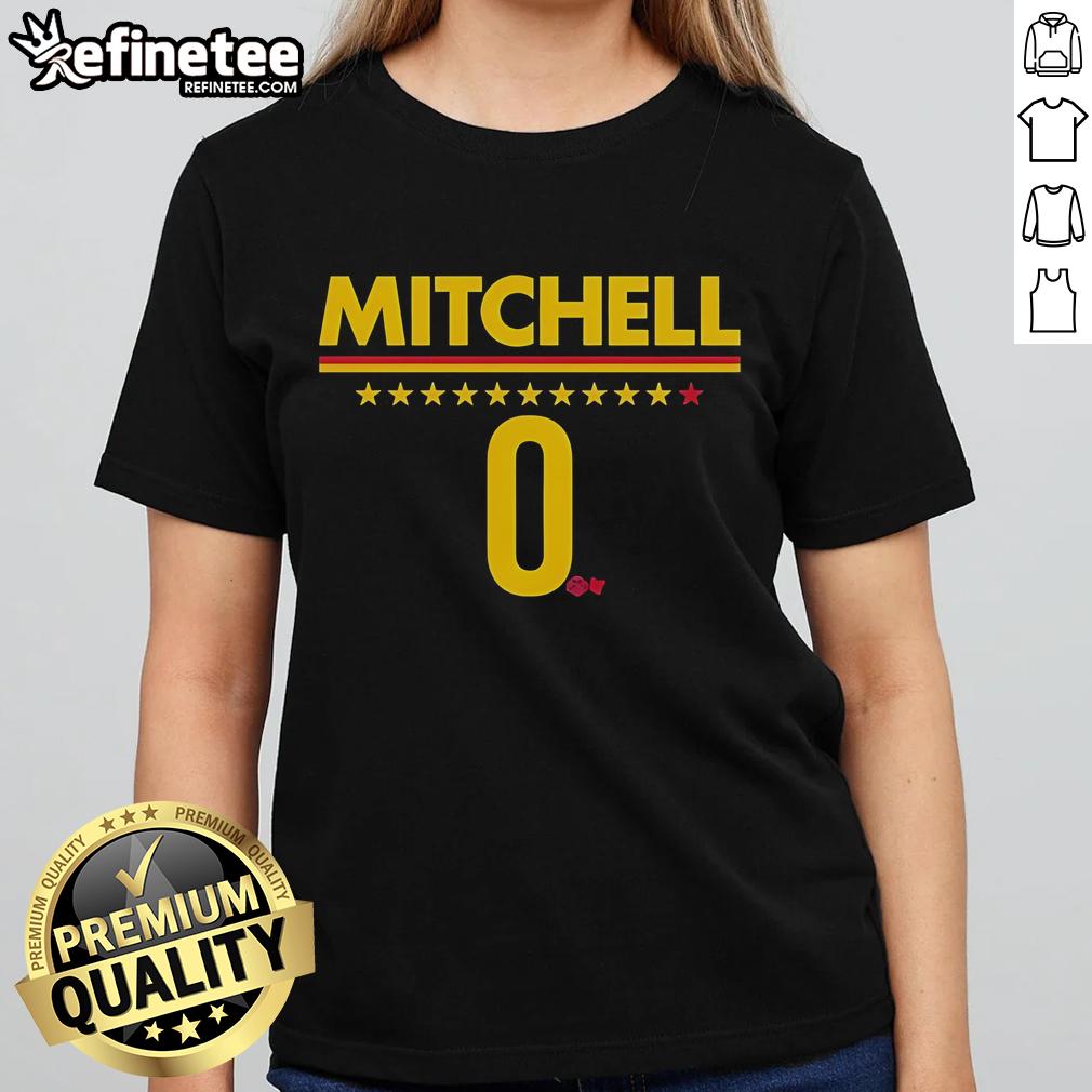 Nice Kelsey Mitchell Indiana Fever 0 Ladies Tee Alt Text: Kelsey Mitchell wearing a stylish Indiana Fever ladies tee, showcasing team spirit and fashion in vibrant colors.