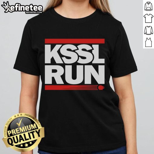 Nice KSSL Run Fly This Way Ladies Tee featuring a stylish design, perfect for active women and casual outfits.