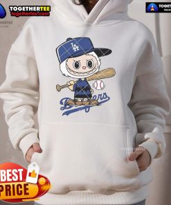 Nice Labubu Charlie Brown Los Angeles Dodgers hoodie featuring a playful design and vibrant team colors for fans.