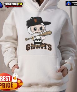 Nice Labubu Charlie Brown San Francisco Giants hoodie featuring a playful design and vibrant team colors.