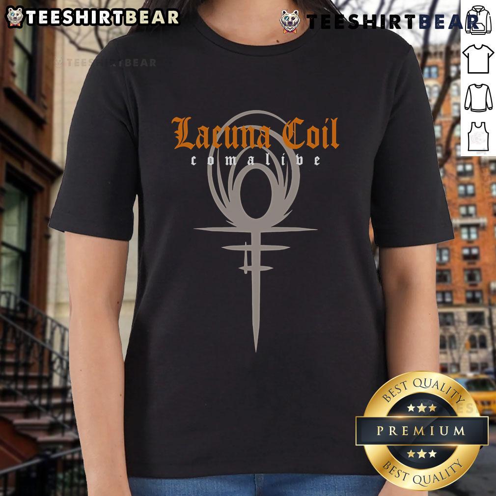 Nice Lacuna Coil Comalive Milan Ladies Tee Nice Lacuna Coil Comalive Milan ladies tee featuring stylish design and vibrant colors for fans of the band.