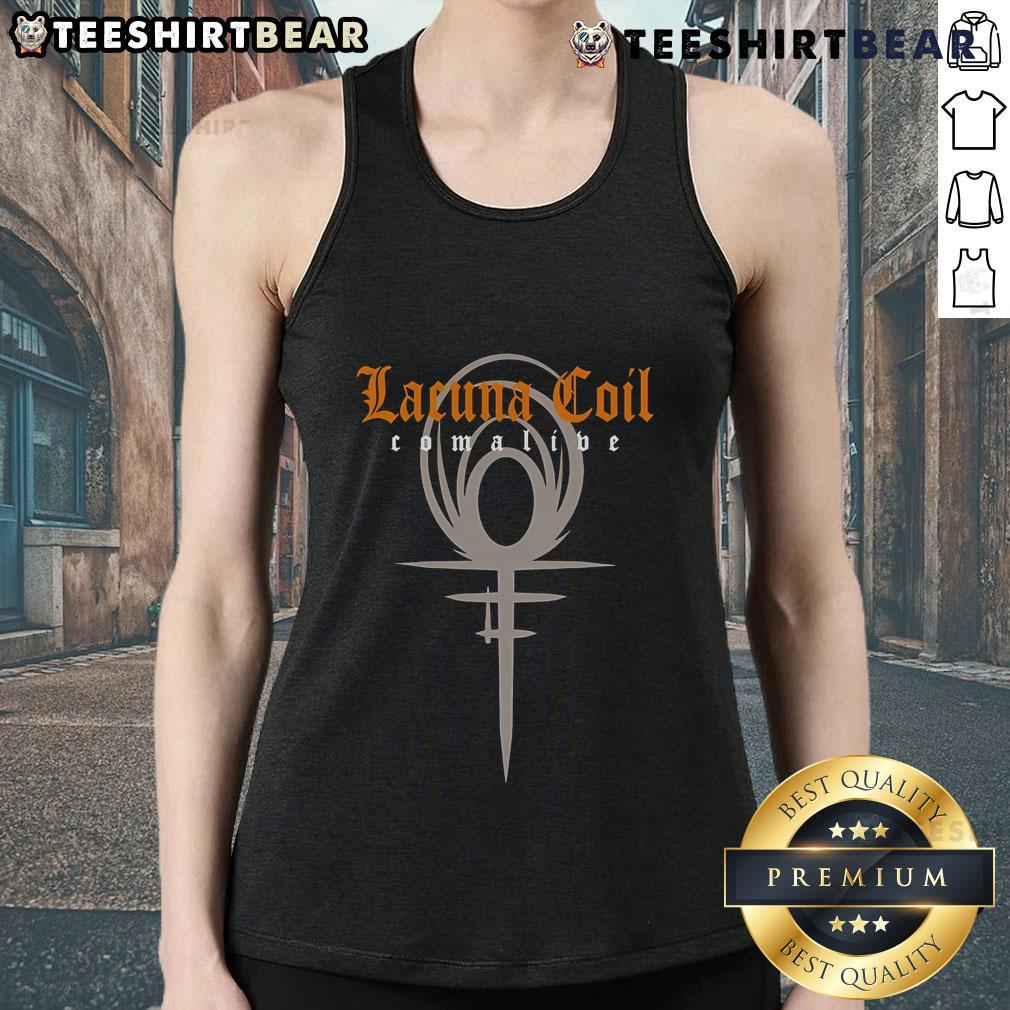 Nice Lacuna Coil Comalive Milan Tank Top Stylish Nice Lacuna Coil Comalive Milan tank top featuring band logo and vibrant design, perfect for fans and collectors.