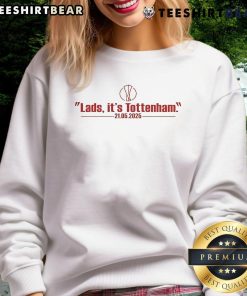Nice Lads Tottenham sweatshirt from May 21, 2025, featuring stylish design and vibrant colors for fans.