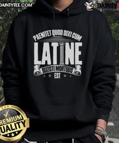 Nice Latin School hoodie featuring Roman culture and Latin saying, perfect for students and enthusiasts of Latin language.