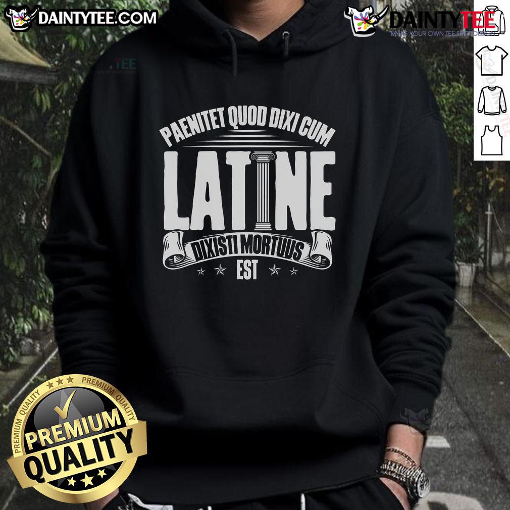 Nice Latin School Roman Culture Latin Saying Manual Latin Hoodie Nice Latin School hoodie featuring Roman culture and Latin saying, perfect for students and enthusiasts of Latin language.