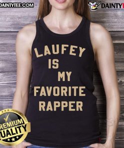 Stylish tank top featuring 'Laufey Is My Favorite Rapper' design, perfect for fans of Laufey and trendy streetwear.