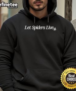 Cozy Nice Let Spiders Live Hoodie featuring a playful spider graphic, perfect for arachnid lovers and casual wear.
