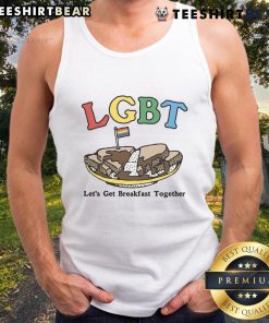 Nice LGBT Let's Get Breakfast Together tank top featuring vibrant colors and a fun design for pride and casual wear.
