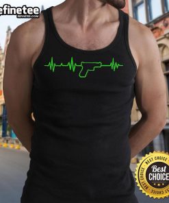 Stylish Nice Life Support Gun Heartbeat Tank Top featuring a unique graphic design for casual wear enthusiasts.