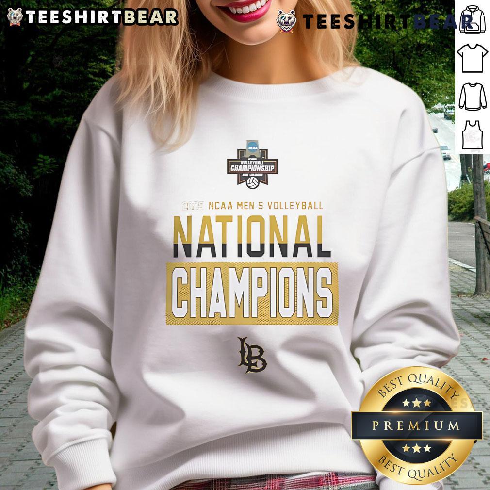 Nice Long Beach State Ncaa Men'S Volleyball 2025 National Champions Sweatshirt 2025 NCAA Men's Volleyball National Champions sweatshirt featuring Nice Long Beach State logo and vibrant team colors.