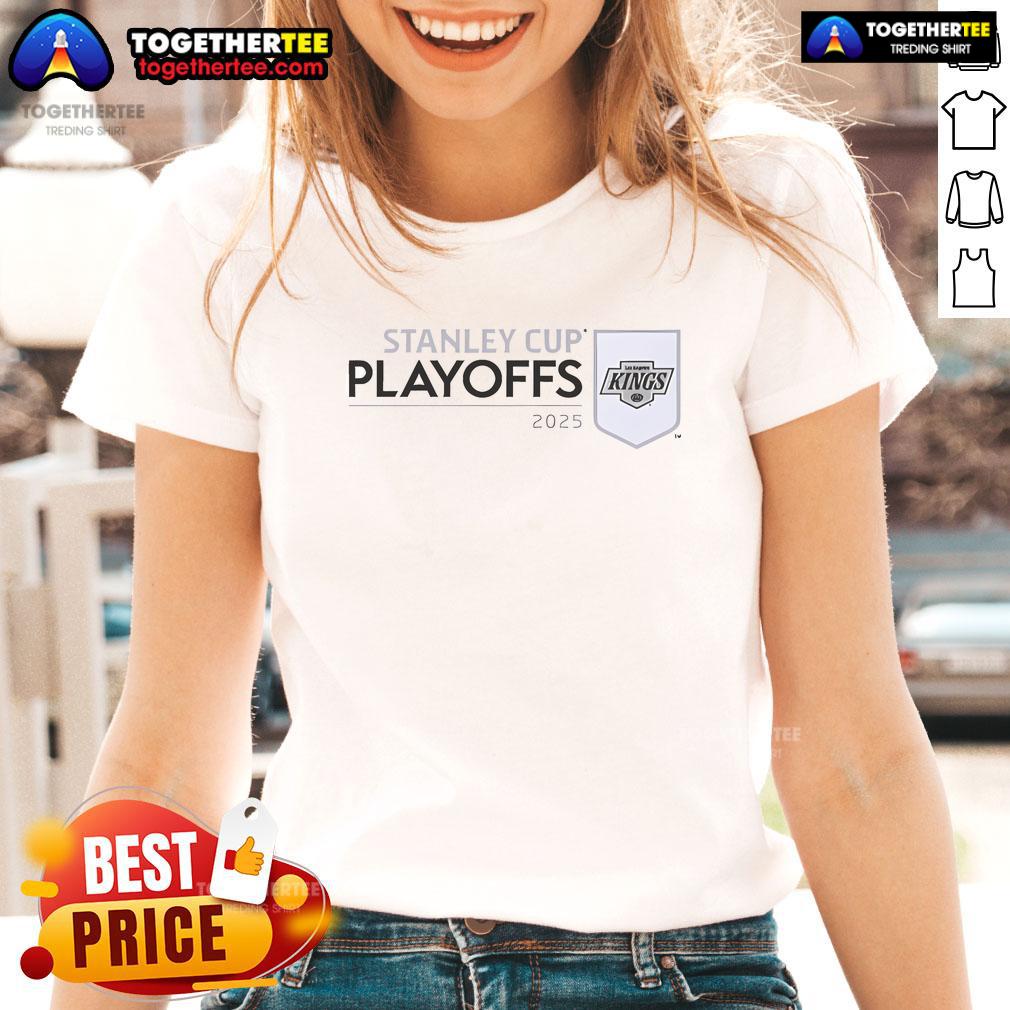 Nice Los Angeles Kings 2025 Nhl Stanley Cup Playoffs Champions Ladies Tee Los Angeles Kings 2025 NHL Stanley Cup Playoffs Champions ladies tee featuring team logo and stylish design.