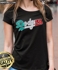Alt Text: Stylish Los Angeles Dodgers ladies tee celebrating Mexican heritage, perfect for fans and casual wear.