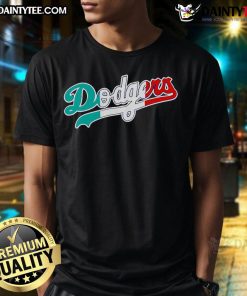 Nice Mexican Heritage Los Angeles Dodgers T-Shirt featuring vibrant colors and traditional designs celebrating culture.