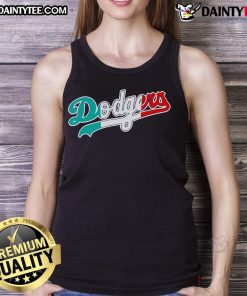 Stylish Nice Mexican Heritage Los Angeles Dodgers tank top featuring vibrant colors and a classic team logo.