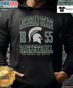 Nice Michigan State Spartans basketball hoodie featuring team colors and logo, perfect for fans supporting their team.