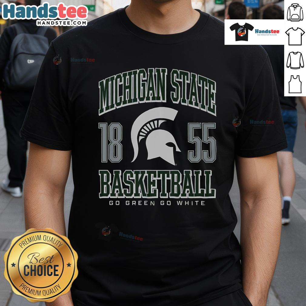 Nice Michigan State Spartans Basketball T Shirt Nice Michigan State Spartans basketball T-shirt featuring team colors and logo, perfect for fans and game day wear.