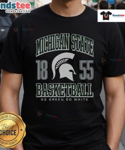Nice Michigan State Spartans basketball T-shirt featuring team colors and logo, perfect for fans and game day wear.