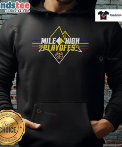 Denver Nuggets 2025 Playoffs logo hoodie featuring a stylish design for fans, perfect for game day attire.