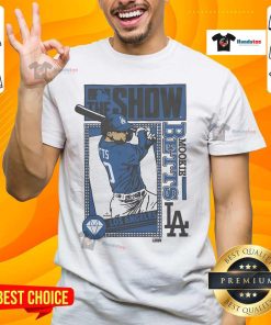 Alt Text: Mookie Betts Dodgers T-Shirt from MLB The Show, featuring vibrant graphics and a comfortable fit for fans.