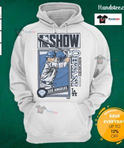 Stylish Nice MLB The Show Dodgers hoodie featuring Shohei Ohtani, perfect for baseball fans and gamers.