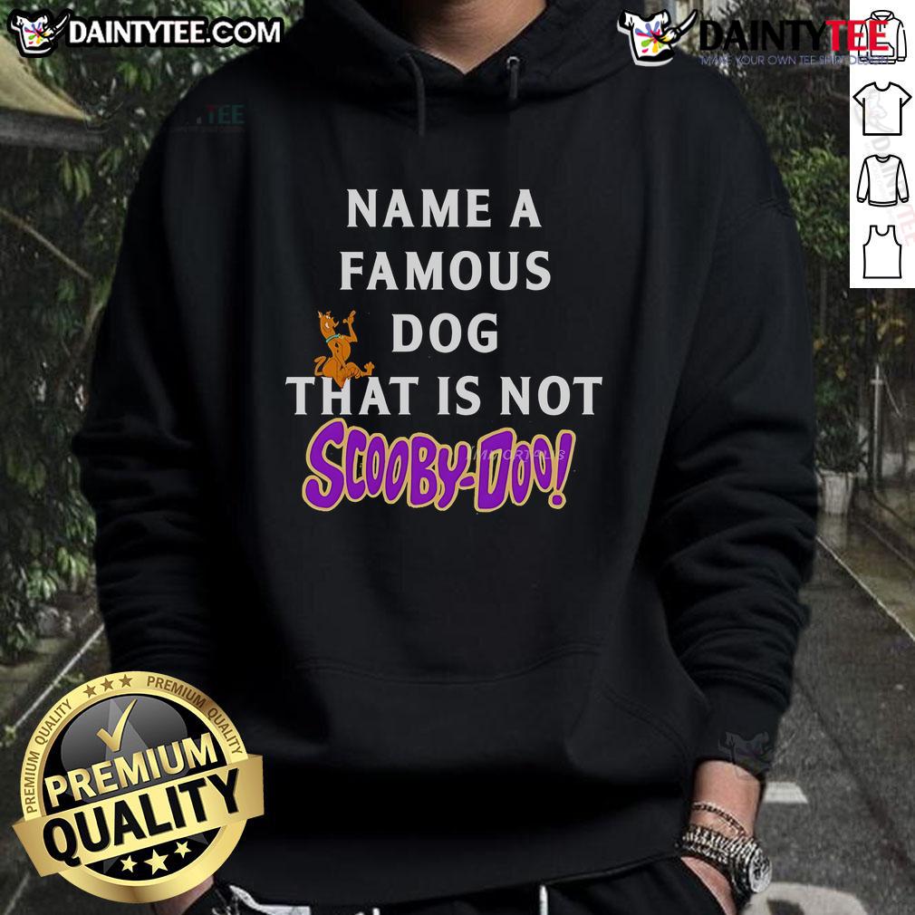 Nice Name A Famous Dog That Is Not Scooby Doo Hoodie Cozy hoodie featuring 'Nice-Name-A-Famous-Dog-That-Is-Not-Scooby-Doo' design, perfect for dog lovers and casual wear.