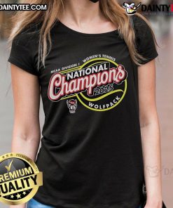 Nice NC State Wolfpack 2025 NCAA Women's Tennis National Champions Ladies Tee showcasing team pride and victory.