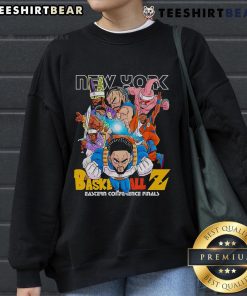 Nice New York Basketball Eastern Conference Finals Dragon Ball Sweatshirt featuring vibrant graphics and a sporty design.