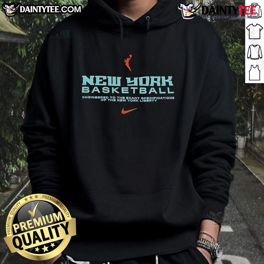 Nice New York Basketball Engineered To The Exact Specifications Of The New York Liberty Hoodie Alt Text: New York Liberty hoodie, engineered for fans, featuring bold team colors and logo, perfect for basketball enthusiasts.