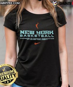 New York Liberty ladies tee, expertly engineered for basketball fans, showcasing team colors and logo.