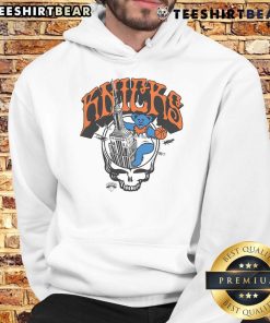 Nice New York Knicks X Grateful Dead Skull Hoodie featuring vibrant graphics, perfect for fans and collectors.
